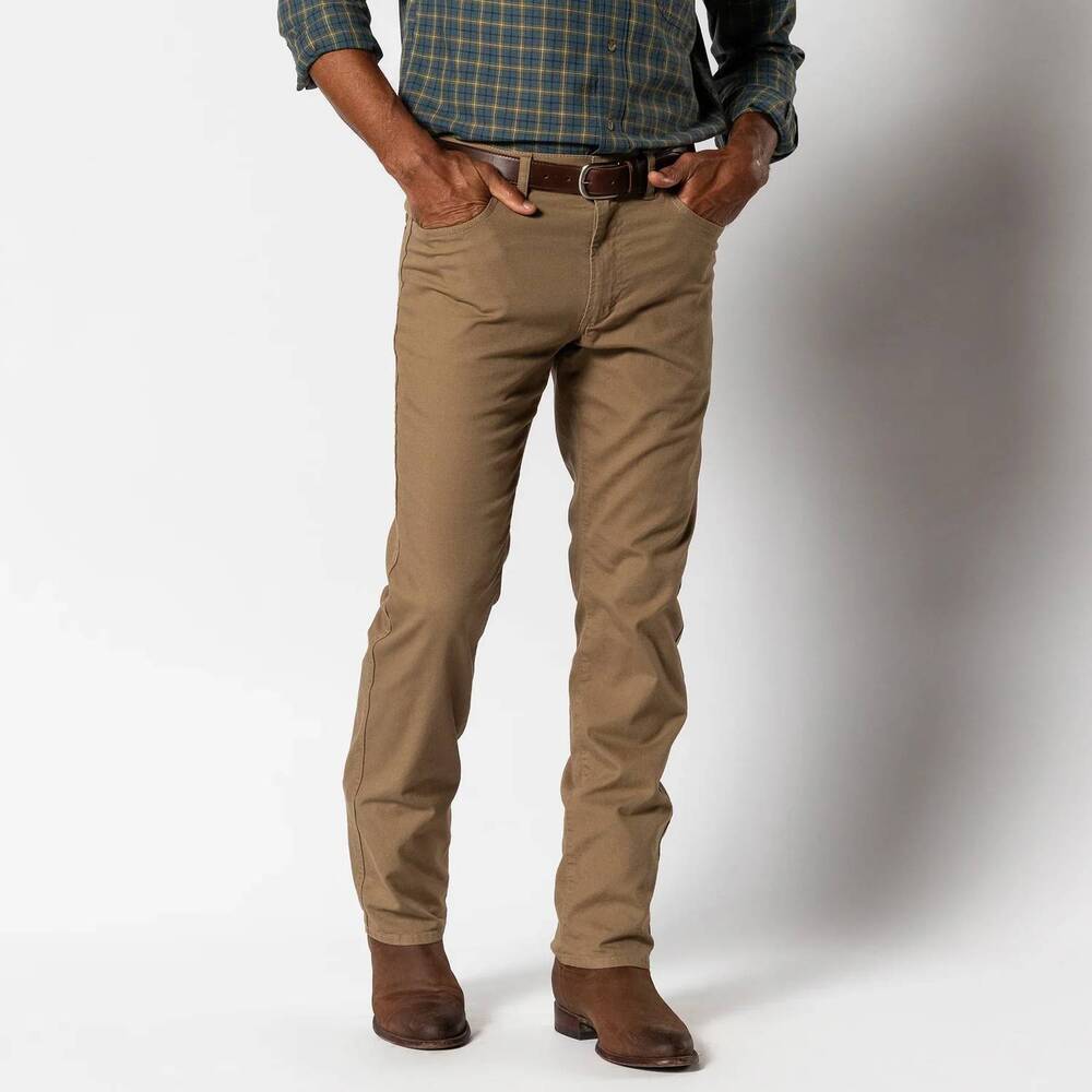 NEW DUCK HEAD pinpoint canvas 5 pocket pants in weathered oak